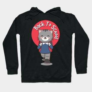 Back To School Cat Hoodie